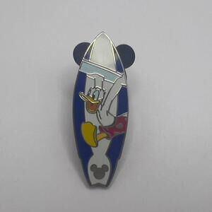 Disney Donald Duck Surfboard Lanyard Series Pin Hidden Mickey